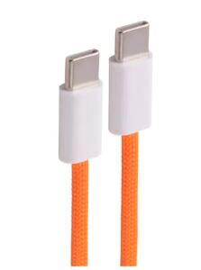 Shiverpeaks USB-C Ladekabel, 2.0, 60W, orange, Textil, 1,5m