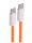 Shiverpeaks USB-C Ladekabel, 2.0, 60W, orange, Textil, 1,5m