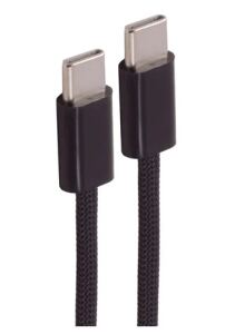 Shiverpeaks USB-C Ladekabel, 2.0, 60W, schwarz, Textil, 2,5m