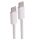 Shiverpeaks USB-C Ladekabel, 2.0, 60W, weiß, Textil, 2,5m