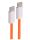 Shiverpeaks USB-C Ladekabel, 2.0, 60W, orange, Textil, 2,5m