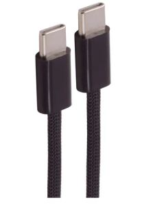Shiverpeaks USB-C Ladekabel, 2.0, 240W, schwarz, Textil, 1m
