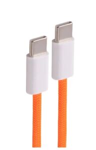 Shiverpeaks USB-C Ladekabel, 2.0, 240W, orange, Textil, 1m