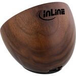 InLine woodwoom (no Logo), Bulk, Walnuss-Holz Lautsprecher, 52mm