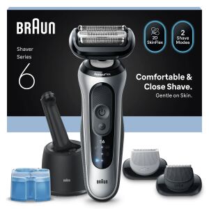 Braun Series 6 62-S7650CC Elektrorasierer Folienschaber Trimmer Silber