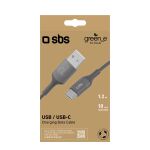SBS GreenLine Lade-/Datenkabel USB-A auf USB-C 1,2m black