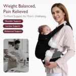 Momcozy - Babytrage aus Baumwolle - Schwarz
