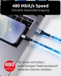 Intenso USB-A/USB-C Cable A60C Nylon 1m Black