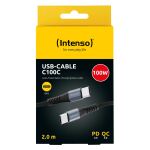 Intenso USB-C/USB-C Cable C100C Nylon 2m Black