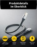 Intenso USB-C/USB-C Cable C240C Nylon 2m Black Double Pack
