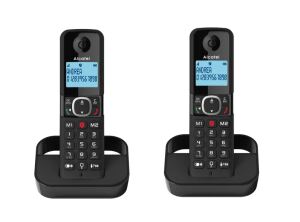 ALCATEL F860 DUO EU,DECT-Telefon,Kabellos.Mobilteil-Schwarz
