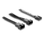 DELOCK Y-Lüfterkab 1x4Pin PWM Bu > 2x4 Pin St 50cm schwarz