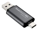 Team Group X1 USB 3.2 Gen1 USB-Stick 64 GB USB Type-A / USB Type-C 3.2 Gen 1 (3.1 Gen 1) Schwarz, Grau