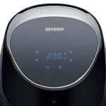 Severin FR 2445 Fritteuse Einzelbild 5 l Eigenständig 2000 W Heißluftfritteuse Schwarz, Metallisch, Silber