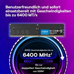 Crucial RAM - 32 GB - DDR5 6400 UDIMM CL52