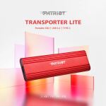 Patriot Externe Festplatte TRANSPORTER Lite - 512 GB - USB-C 3.2 Gen 2 - Rot