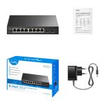 Cudy Switch GS108ES2 - 8 Ports - 8x GE (10/100/1000) - 2x SFP