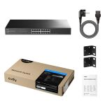 Cudy Switch GS1016ES2 - 16 Ports - 16x GE (10/100/1000) - 2x SFP