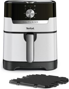 Tefal Easy Fry & Grill EY501A Einzelbild 4,2 l Eigenständig 1550 W Heißluftfritteuse Schwarz, Edelstahl