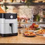 Tefal Easy Fry & Grill EY501A Einzelbild 4,2 l Eigenständig 1550 W Heißluftfritteuse Schwarz, Edelstahl