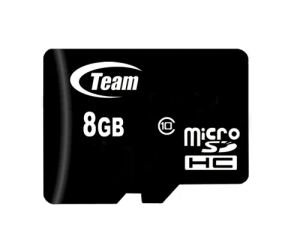 Team Speicherkarte - microSDHC - 8 GB - schwarz