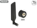 Delock LTE Antenne Dualband WLAN ac/a/b/g/n SMA Stecker 1 - 4 dBi omnidirektional drehbar mit Kippgelenk schwarz