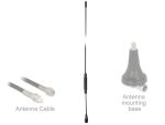 Delock TETRA BOS Antenne 380 - 410 MHz M6 Innengewinde 2,5 dBi 51,8 cm omnidirektional starr Schraubmontage outdoor schwarz