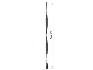 Delock TETRA Antenne 450 - 470 MHz M6 Innengewinde 5 dBi 36,6 cm omnidirektional starr Schraubmontage outdoor schwarz
