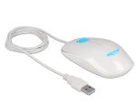 Delock Optische 3-Tasten LED Maus USB Typ-A weiß