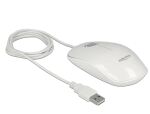 Delock Optische 3-Tasten LED Maus USB Typ-A weiß