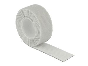 Delock Klettband auf Rolle L 1 m x B 20 mm grau