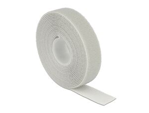 Delock Klettband auf Rolle L 3 m x B 20 mm grau