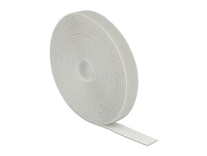 Delock Klettband auf Rolle L 10 m x B 20 mm grau