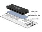 Delock Kühlkörper 100 mm für M.2 Modul schwarz