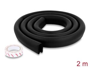 Delock Schaumstoff Kantenschutz 35 x 12 mm - Länge 2 m schwarz