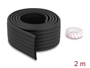 Delock Schaumstoff Kantenschutz geriffelt 80 x 8 mm - Länge 2 m schwarz