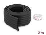 Delock Schaumstoff Kantenschutz geriffelt 80 x 8 mm - Länge 2 m schwarz