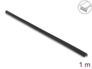 Delock PVC Kantenschutz selbstklebend geriffelt 25 x 25 mm - Länge 1 m schwarz