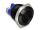 Delock Drucktaster zum Einbau 16 mm 2 x Schraubklemme Taster flach Aluminiumeloxiert tastend