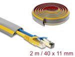 Delock Kabelkanal PVC flexibel 40 x 11 mm - Länge 2 m grau / gelb