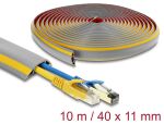Delock Kabelkanal PVC flexibel 40 x 11 mm - Länge 10 m grau / gelb