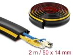 Delock Kabelkanal PVC flexibel 50 x 14 mm - Länge 2 m schwarz / gelb