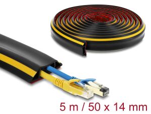 Delock Kabelkanal PVC flexibel 50 x 14 mm - Länge 5 m schwarz / gelb