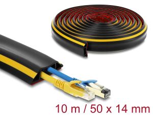 Delock Kabelkanal PVC flexibel 50 x 14 mm - Länge 10 m schwarz / gelb
