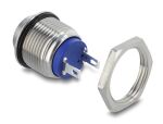 Delock Drucktaster zum Einbau 16 mm 2 x Lötanschluss Taster sehr hoch