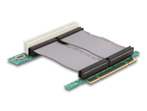 Delock Riser Karte PCI 32-Bit > PCI 32-Bit mit flexiblem Kabel 7 cm links gerichtet
