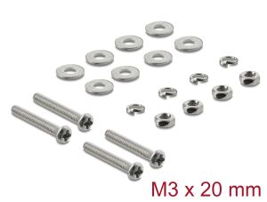 Delock Lüfterschrauben Set M3 x 20 mm 20-teilig
