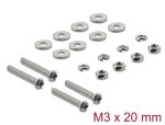 Delock Lüfterschrauben Set M3 x 20 mm 20-teilig