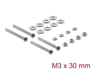 Delock Lüfterschrauben Set M3 x 30 mm 20-teilig