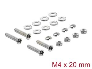 Delock Lüfterschrauben Set M4 x 20 mm 20-teilig